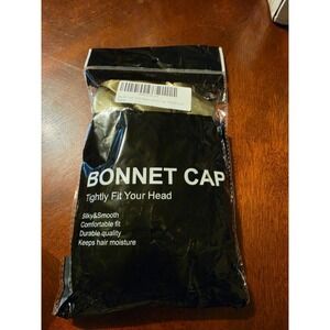 Satin Lined Sleep Cap Bonnet for Curly Hair and Braids Olive Green New In Packag